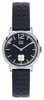 Orla Kiely Womans Navy Leather Strap Navy Sub Dial OK2005 Orla Kiely Womans Navy Leather Strap Navy Sub Dial OK2005