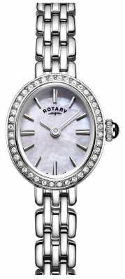 Rotary Womans Stainless Steel Cocktail Watch Mother Of Pearl LB05050/07 Rotary Womans Stainless Steel Cocktail Watch Mother Of Pearl LB05050/07