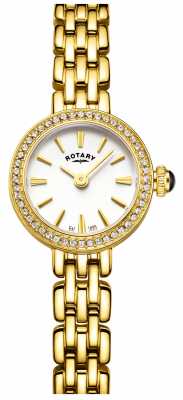 Rotary Womans Gold Plated Stone Set Cocktail Watch LB05053/02 Rotary Womans Gold Plated Stone Set Cocktail Watch LB05053/02