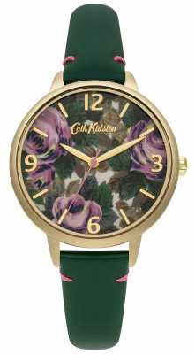 Cath Kidston Ladies Bottle Green Leather Oxford Rose Watch CKL001NG Cath Kidston Ladies Bottle Green Leather Oxford Rose Watch CKL001NG