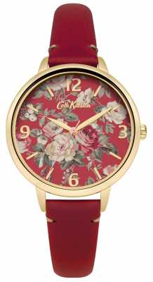 Cath Kidston Ladies Red Leather Garden Rose Watch CKL001RG Cath Kidston Ladies Red Leather Garden Rose Watch CKL001RG