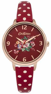 Cath Kidston BRIAR ROSE RED POLKA DOT STRAP WATCH CKL004RRG Cath Kidston BRIAR ROSE RED POLKA DOT STRAP WATCH CKL004RRG