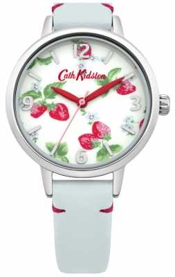 Cath Kidston Ladies Light Blue Strawberries Watch CKL006WUS Cath Kidston Ladies Light Blue Strawberries Watch CKL006WUS