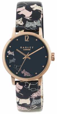 Radley Doodle Dog Midnight Printed Leather Strap RY2272 Radley Doodle Dog Midnight Printed Leather Strap RY2272