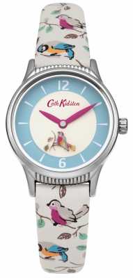 Cath Kidston Ladies Little Birds Rotating Disc LeatherStrap CKL011US Cath Kidston Ladies Little Birds Rotating Disc LeatherStrap CKL011US