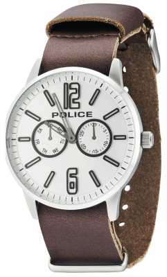 Police Mens Esquire X Dark Brown Leather 14766JS/04 Police Mens Esquire X Dark Brown Leather 14766JS/04