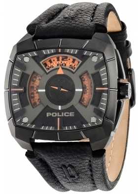 Police Mens G Force Black Leather Strap Black Dial 14796JSU/02 Police Mens G Force Black Leather Strap Black Dial 14796JSU/02