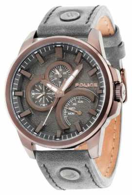 Police Herren Navigator grau Multifunktions Lederband 14799JSBZ/61 Police Herren Navigator grau Multifunktions Lederband 14799JSBZ/61