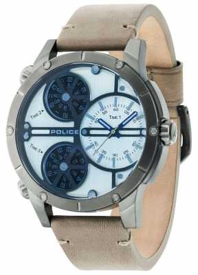Police Mens Klapperschlange beige MultiDial Lederarmband 14699JSU/07 Police Mens Klapperschlange beige MultiDial Lederarmband 14699JSU/07