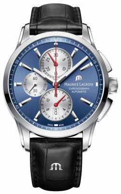 Maurice Lacroix Mens Pontos Automatic Chronograph Blue PT6388-SS001-430-1 Maurice Lacroix Mens Pontos Automatic Chronograph Blue PT6388-SS001-430-1