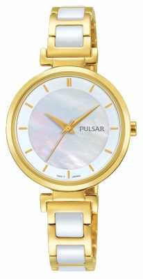 Pulsar Ladies Gold Plated/ceramic Dress Watch PH8272X1 Pulsar Ladies Gold Plated/ceramic Dress Watch PH8272X1
