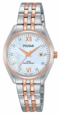 Pulsar Ladies Two Tone Pearl Dial Watch PH7458X1 Pulsar Ladies Two Tone Pearl Dial Watch PH7458X1