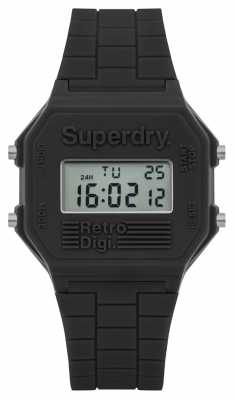 Superdry Mens Retro Digi Grey Silicone SYG201E Superdry Mens Retro Digi Grey Silicone SYG201E