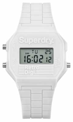 Superdry Retro Digi White Silicone SYL201W Superdry Retro Digi White Silicone SYL201W
