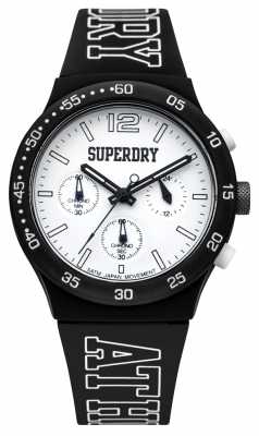 Superdry Mens Urban Athletics Black Silicone SYG205B Superdry Mens Urban Athletics Black Silicone SYG205B