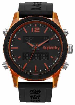 Superdry Mens Tokyo Anadigi Black Silicone SYG206B Superdry Mens Tokyo Anadigi Black Silicone SYG206B