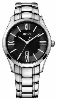 Hugo Boss Mens Ambassador Stainless Steel Bracelet Black Dial 1513025 Hugo Boss Mens Ambassador Stainless Steel Bracelet Black Dial 1513025