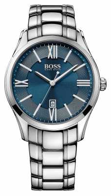 Hugo Boss Mens Ambassador Stainless Steel Blue Dial 1513034 Hugo Boss Mens Ambassador Stainless Steel Blue Dial 1513034