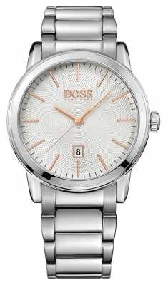 Hugo Boss Mens Classic Stainless Steel Bracelet White Dial 1513401 Hugo Boss Mens Classic Stainless Steel Bracelet White Dial 1513401