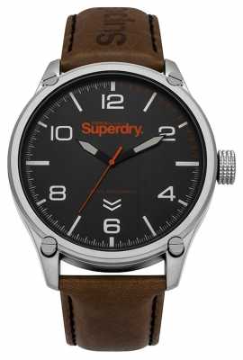 Superdry Mens Military Brown Leather SYG200BBR Superdry Mens Military Brown Leather SYG200BBR