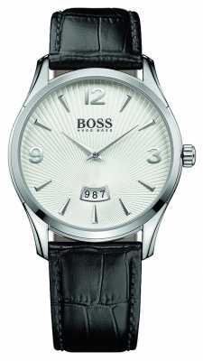 Hugo Boss Mens Commander Black Leather Strap White Dial 1513449 Hugo Boss Mens Commander Black Leather Strap White Dial 1513449