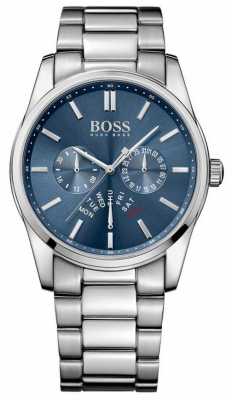 Hugo Boss Mens Commander Stainless Steel Bracelet Blue Dial 1513492 Hugo Boss Mens Commander Stainless Steel Bracelet Blue Dial 1513492