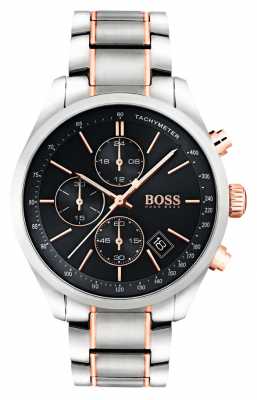 Hugo Boss Mens Grand Prix Stainless Steel Bracelet Black Dial 1513473 Hugo Boss Mens Grand Prix Stainless Steel Bracelet Black Dial 1513473
