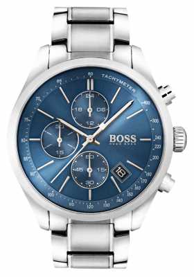 Hugo Boss Mens Grand Prix Stainless Steel Blue Dial 1513478 Hugo Boss Mens Grand Prix Stainless Steel Blue Dial 1513478