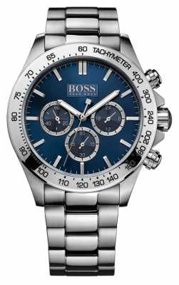 Hugo Boss Mens Ikon Stainless Steel Bracelet Blue Dial 1512963 Hugo Boss Mens Ikon Stainless Steel Bracelet Blue Dial 1512963