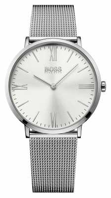 Hugo Boss Mens Jackson Stainless Steel Mesh Strap Silver Dial 1513459 Hugo Boss Mens Jackson Stainless Steel Mesh Strap Silver Dial 1513459