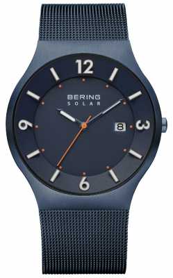 Bering Mens Solar Blue Milanese Mesh Strap 14440-393 Bering Mens Solar Blue Milanese Mesh Strap 14440-393