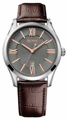 Hugo Boss Gents Ambassador Brown Leather Watch 1513041 Hugo Boss Gents Ambassador Brown Leather Watch 1513041