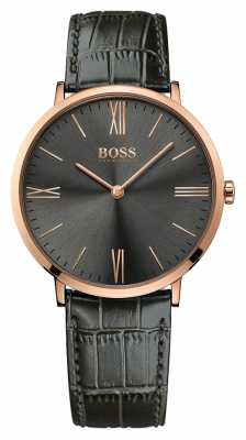 Hugo Boss Mens Jackson Grey Leather Watch 1513372 Hugo Boss Mens Jackson Grey Leather Watch 1513372