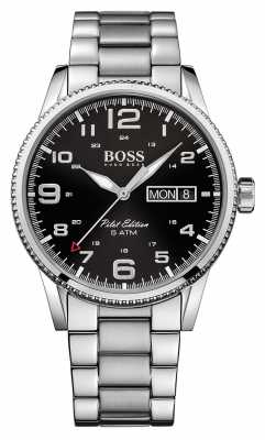 Hugo Boss Gents Pilot Vintage Stainless Steel Watch 1513327 Hugo Boss Gents Pilot Vintage Stainless Steel Watch 1513327