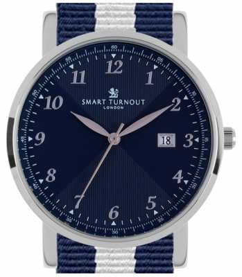Smart Turnout Savant Watch Silver Navy With Yale Strap STH5/SN/56/W Smart Turnout Savant Watch Silver Navy With Yale Strap STH5/SN/56/W