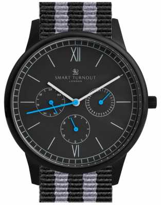 Smart Turnout Time Watch - Black With Nato Strap STK2/BK/56/W Smart Turnout Time Watch - Black With Nato Strap STK2/BK/56/W