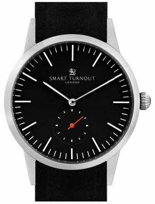 Smart Turnout Signature Watch - Black With Black Leather And Silver STK3/BK/56/W Smart Turnout Signature Watch - Black With Black Leather And Silver STK3/BK/56/W