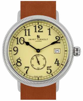 Smart Turnout Officer Watch - Beige With Tan Leather Strap STG3/BE/56/W Smart Turnout Officer Watch - Beige With Tan Leather Strap STG3/BE/56/W
