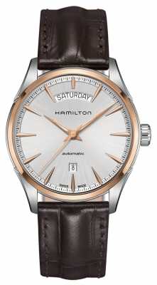 Hamilton Mens Jazzmaster Day Date Automatic Leather H42525551 Hamilton Mens Jazzmaster Day Date Automatic Leather H42525551