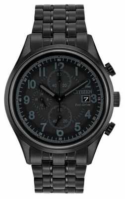 Citizen Mens Eco-Drive Black Metal Chandler CA0625-55E Citizen Mens Eco-Drive Black Metal Chandler CA0625-55E