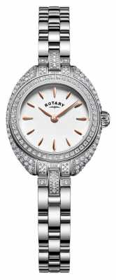 Rotary Womans Petite Stone Set Bracelet Silver LB05087/02 Rotary Womans Petite Stone Set Bracelet Silver LB05087/02