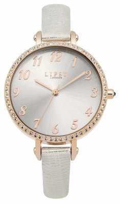 Lipsy Womans White Leather Rose Gold LP489 Lipsy Womans White Leather Rose Gold LP489