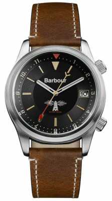 Barbour Mens Seaburn Black Brown Leather BB059BKBR Barbour Mens Seaburn Black Brown Leather BB059BKBR