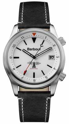 Barbour Mens Seaburn White Black Leather BB059WHBK Barbour Mens Seaburn White Black Leather BB059WHBK