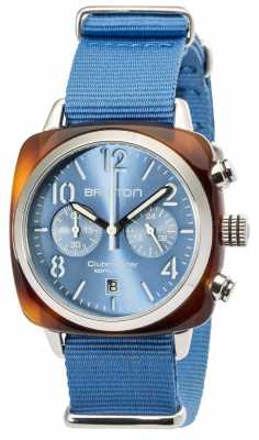 Briston Mens Clubmaster Classic Acetate Chrono Tortoise Shell Grey 16140.SA.T.14.NLB Briston Mens Clubmaster Classic Acetate Chrono Tortoise Shell Grey 16140.SA.T.14.NLB