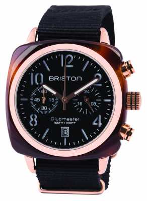 Briston Mens Clubmaster Classic Acetate Chrono Black 14140.PRA.T.1.NB Briston Mens Clubmaster Classic Acetate Chrono Black 14140.PRA.T.1.NB