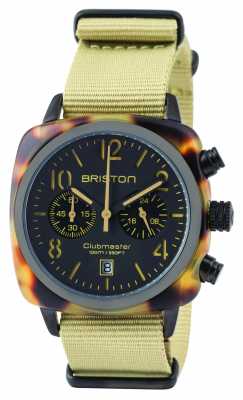 Briston Mens Clubmaster Classic Acetate Chronograph Safari 14140.PBAM.TS.5.NK Briston Mens Clubmaster Classic Acetate Chronograph Safari 14140.PBAM.TS.5.NK