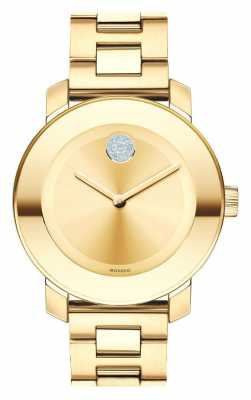 Movado Bold mIdsize Yellow Gold Ion-plated K1 Crystal 3600104 Movado Bold mIdsize Yellow Gold Ion-plated K1 Crystal 3600104