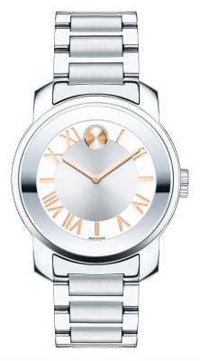 Movado bold Midsize Luxe Two Tone Silver Rose GoldK1 Crystal 3600244 Movado bold Midsize Luxe Two Tone Silver Rose GoldK1 Crystal 3600244