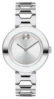Movado BOLD Mid-size Silver Womens K1 Crystal 3600381 Movado BOLD Mid-size Silver Womens K1 Crystal 3600381